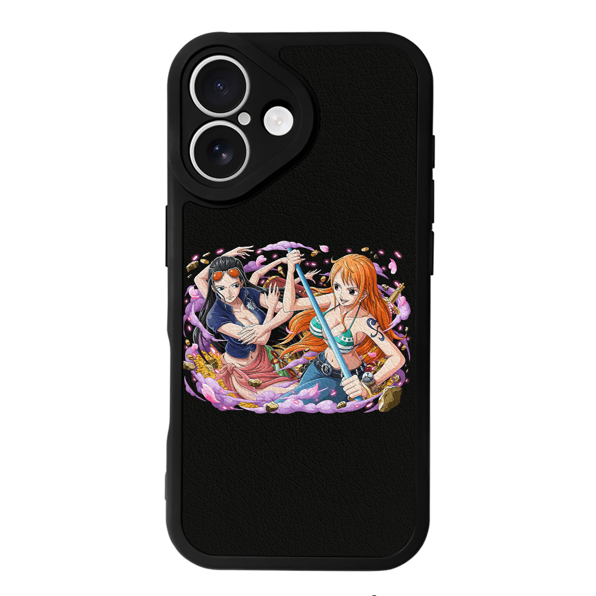 （画像用） ワンピース ニコ・ロビン ONE PIECE Nico Robin 【iPhone 16シリーズ対応】シリコンスマホケース（レザー調） 材質：シリコン